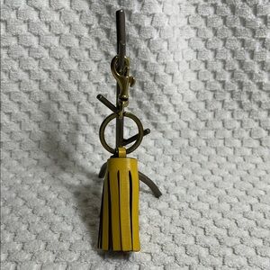 Coach Golden Yellow Tassel Keychain